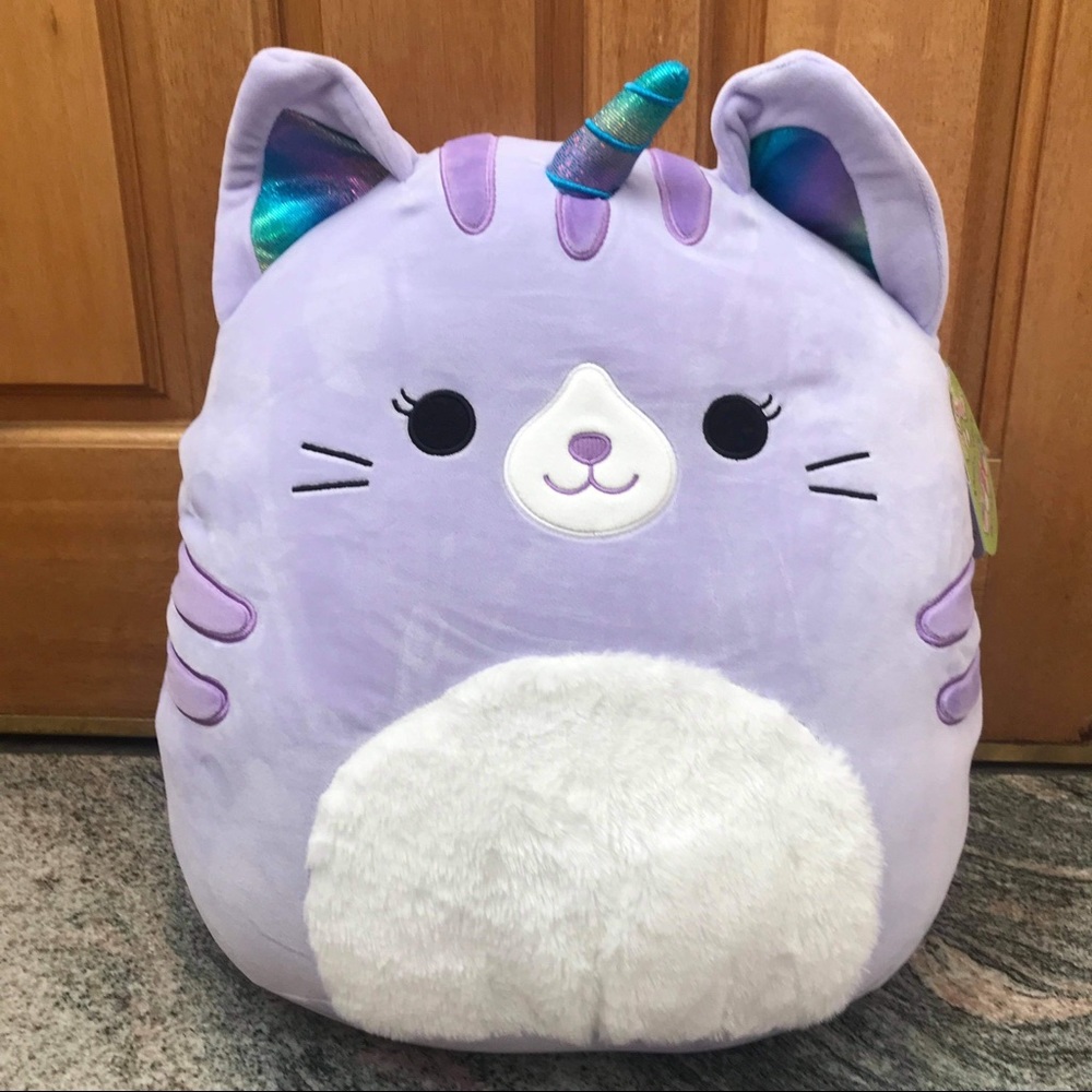Squishmallow 16 Inch Analea Purple Cat NWT